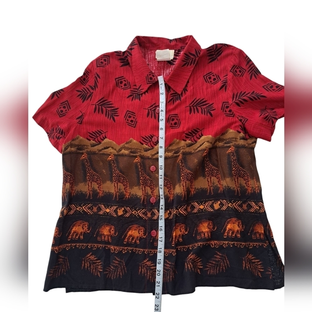 Tradition 2 Pc vintage safari print dress and short-sleeved shirt set Jungle Set - Picture 14 of 16